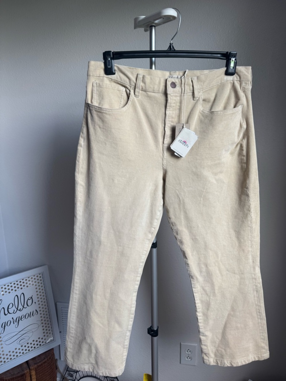 NWT Faherty Soft Stretch Corduroy Flare Velvet Pants Jeans Sz 31 - Picture 8 of 14